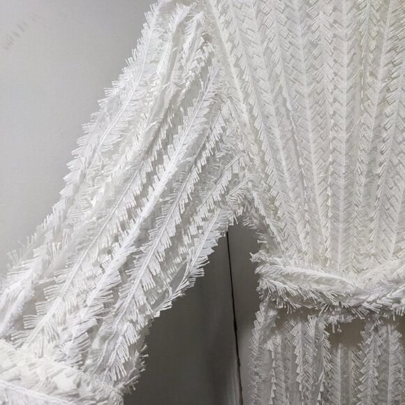 Zara | White textured midi dress - Picture 7 of 12